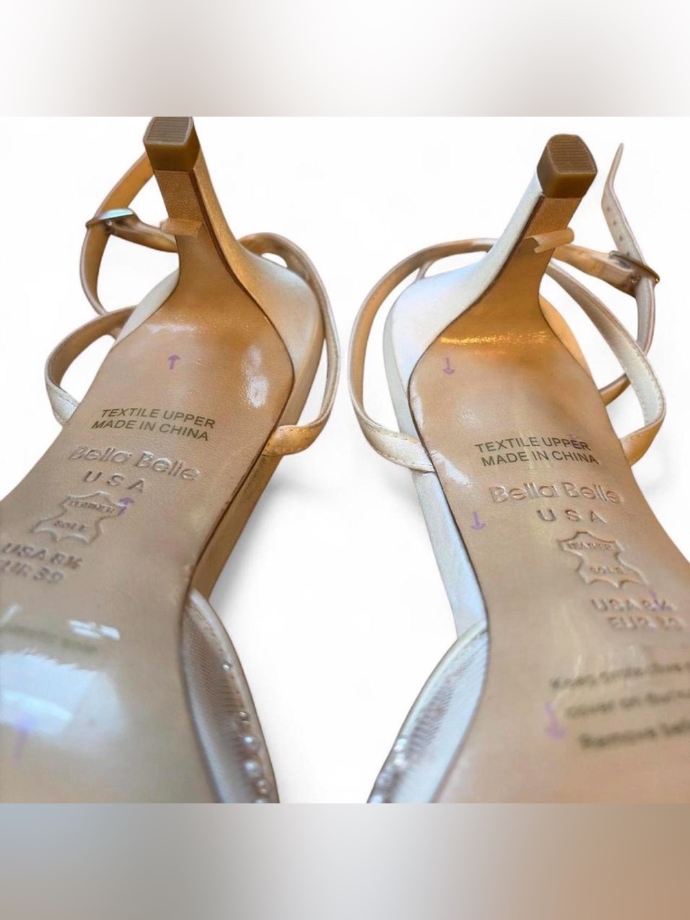 Bella Belle Rosa Floral Pearl beaded wedding heels. Size 8.5 - Picture 7 of 7